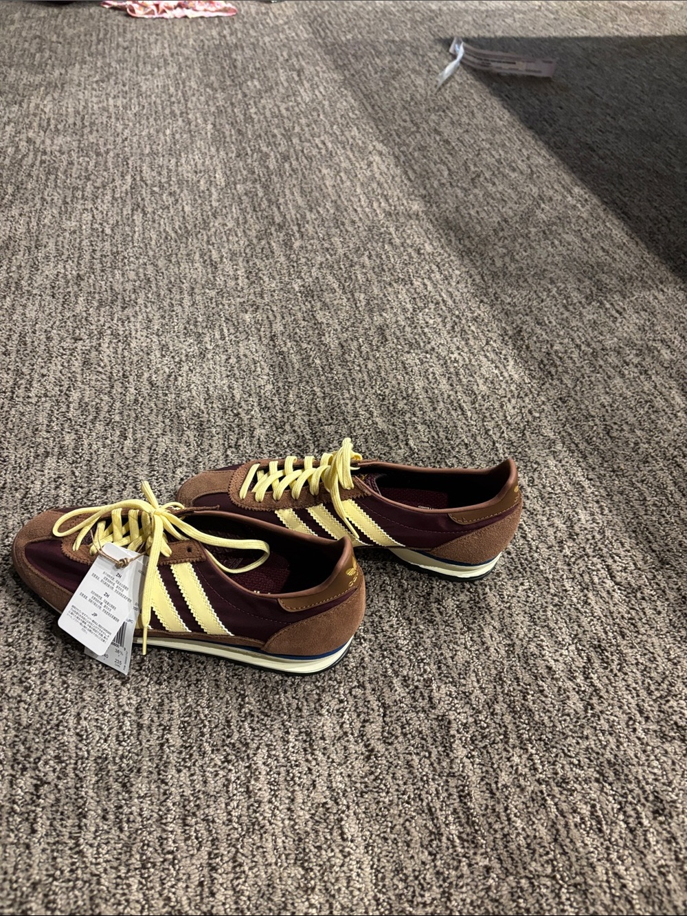 Adidas Brown & Yellow Retro Runner Sneakers brand new